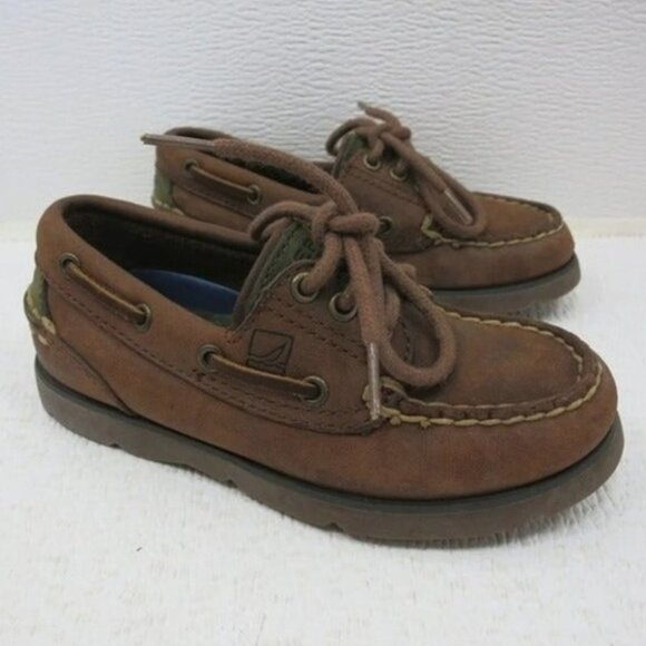 Sperry Other - Sperry Boys Leather Defender Boat Shoes Toddler Kids Child's 4721874 Sz 9.5